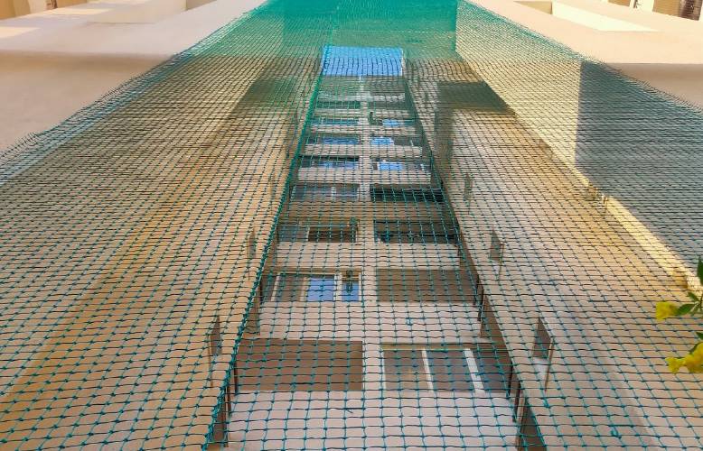 Duct area safety netting for apartment shafts and building openings by Jashuva Safety Nets